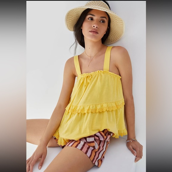 Anthropologie Tiered Eyelet Tank - Picture 2 of 6